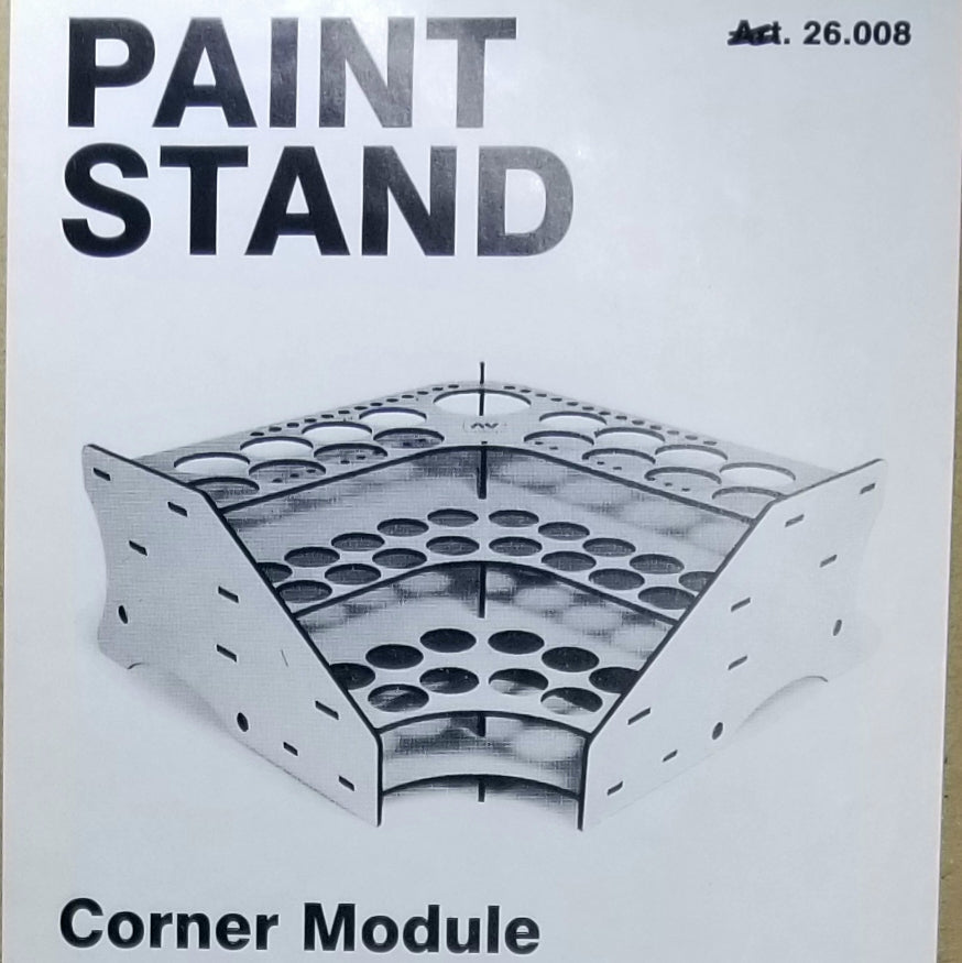 Table Top Paint Stand - Corner Module - Vallejo Paints Compatible