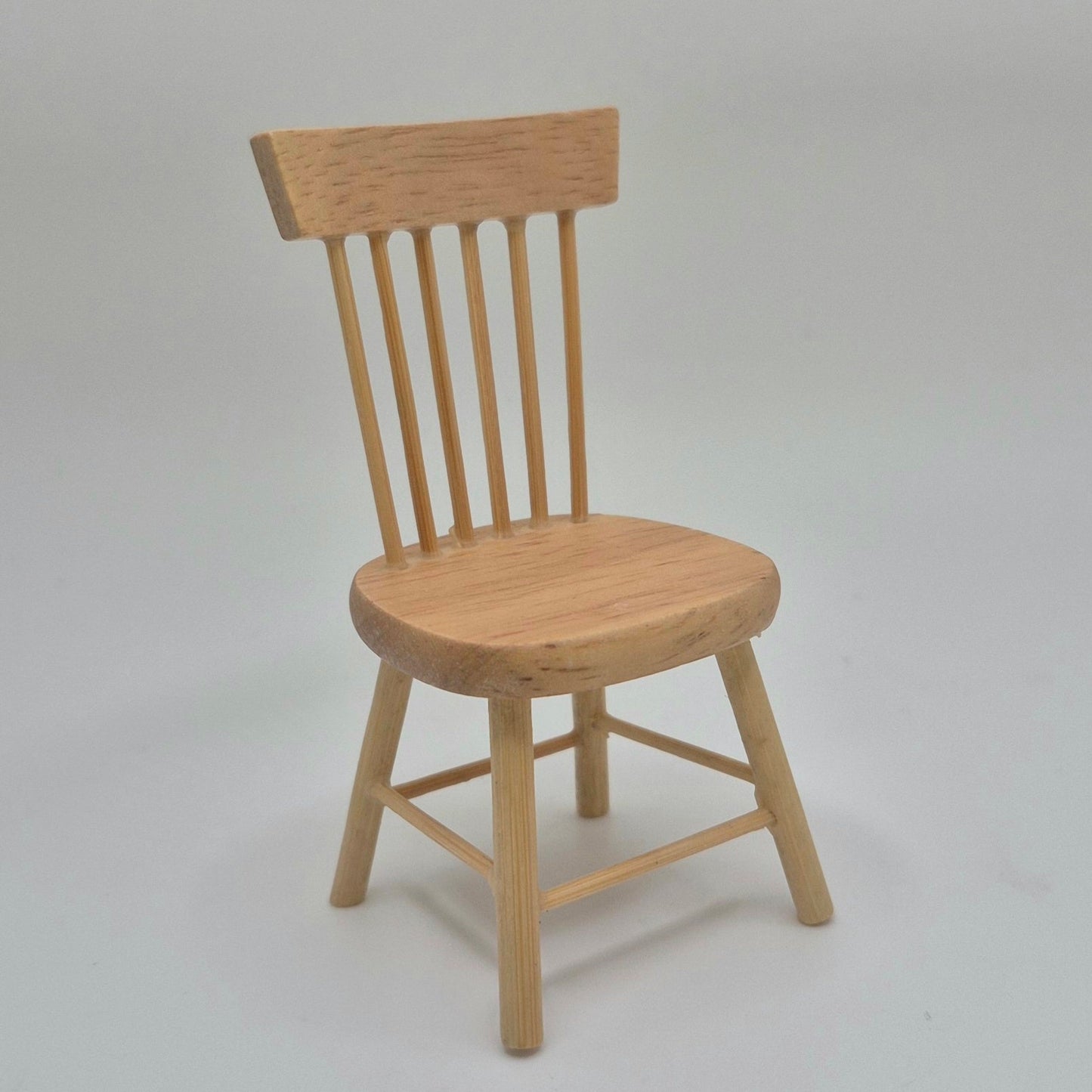 Kitchen Chair - Oak - 1/12 Scale Dollhouse Miniature
