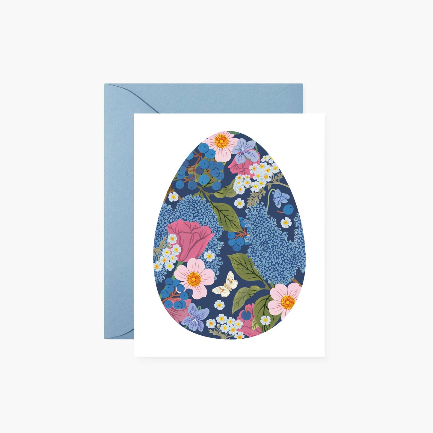 Blue Easter Egg Greeting Card - Botanica Paper Co.