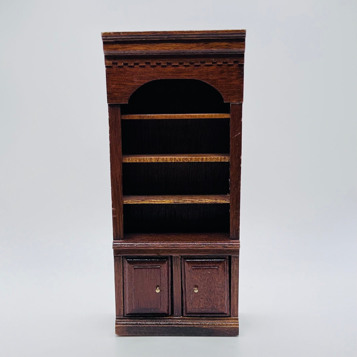 Bookcase/Shelf - Walnut - 1/12 Scale Dollhouse Miniature