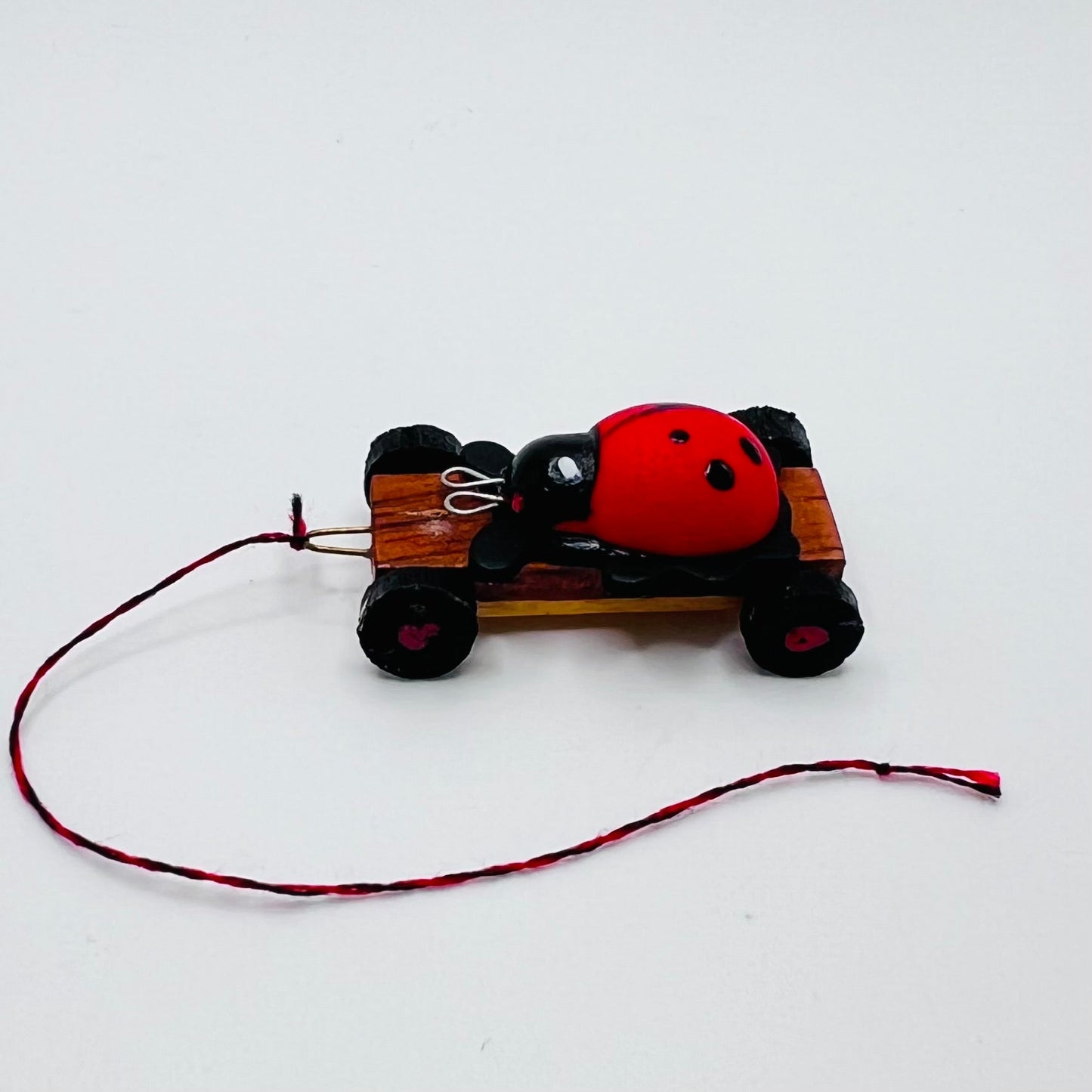 Pull Toy Lady Bug - 1/12 Scale Miniature