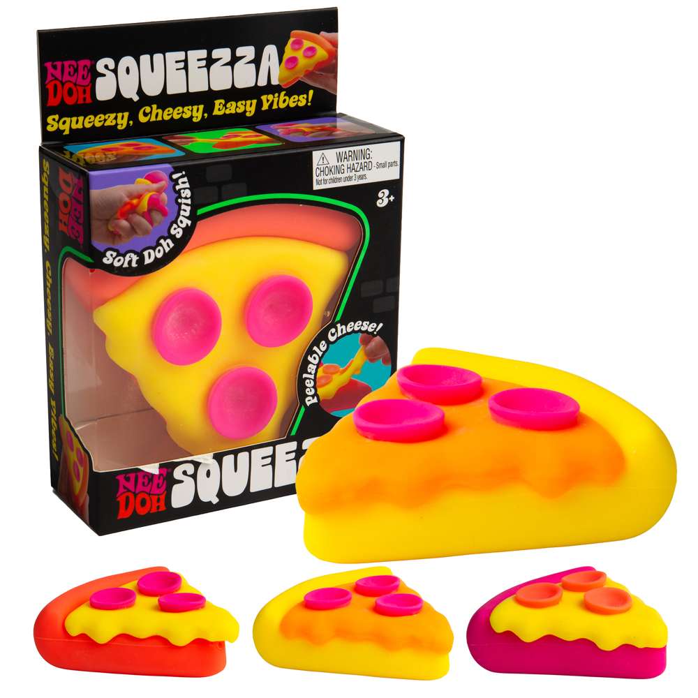 NeeDoh Squeezza Classic Groovy Pizza Shaped Sensory Toy Squishy