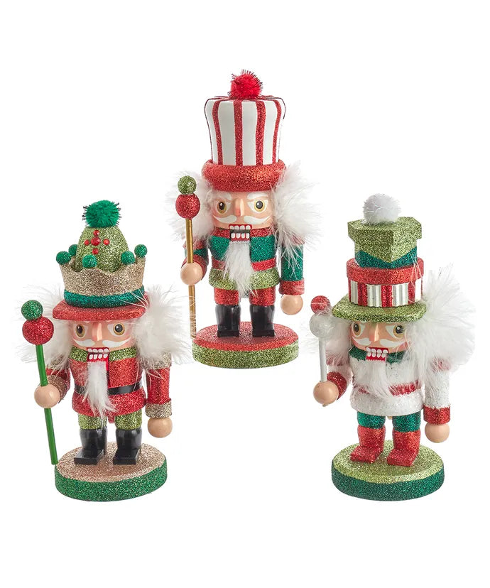 7" Hollywood Nutcrackers⢠Red, White & Green Christmas Nutcrackers