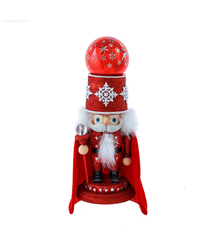 14.5" Hollywood Nutcrackers⢠Musical Red Soldier With Water Globe Nutcracker