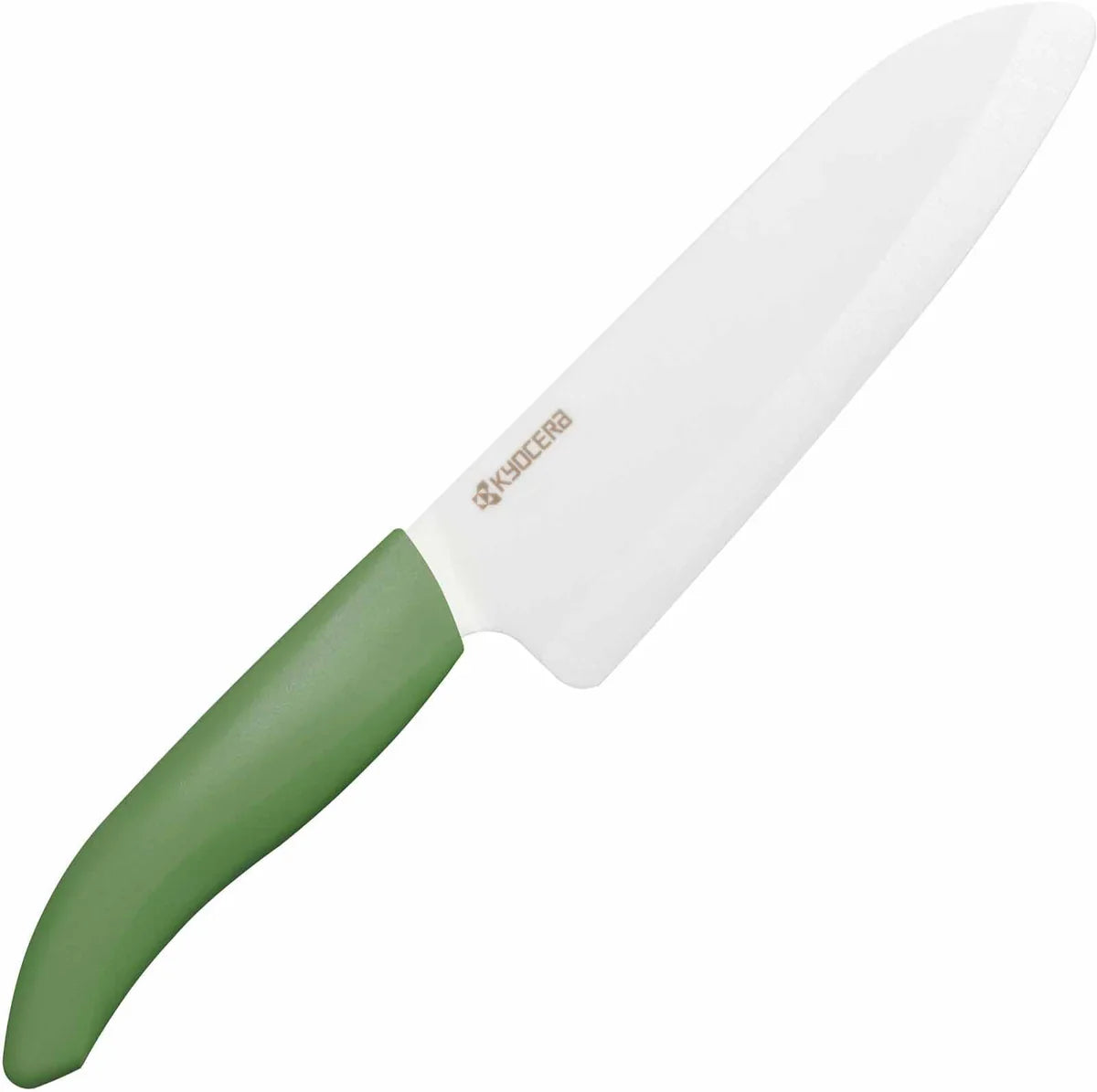 Kyocera Ceramic Santoku Knife - 5.5" Botanical Green