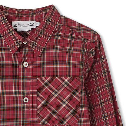 Bonpoint Tango Checkered Poplin Shirt