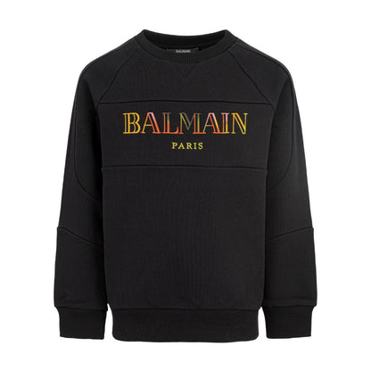 Balmain Kids Logo Fleece Sweatshirt