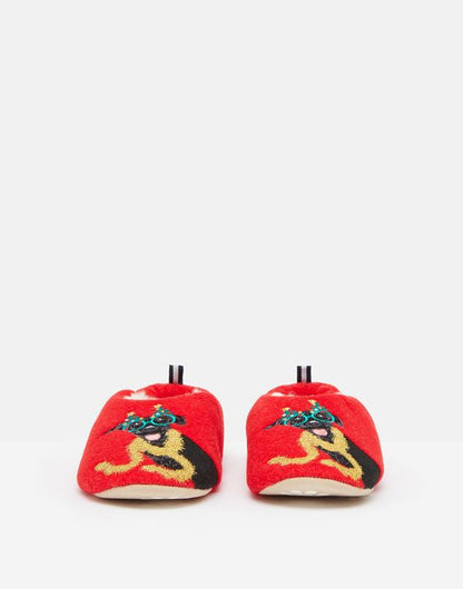 Christmas Dog Appliqueâ Felt Mule Slippers - Select Size