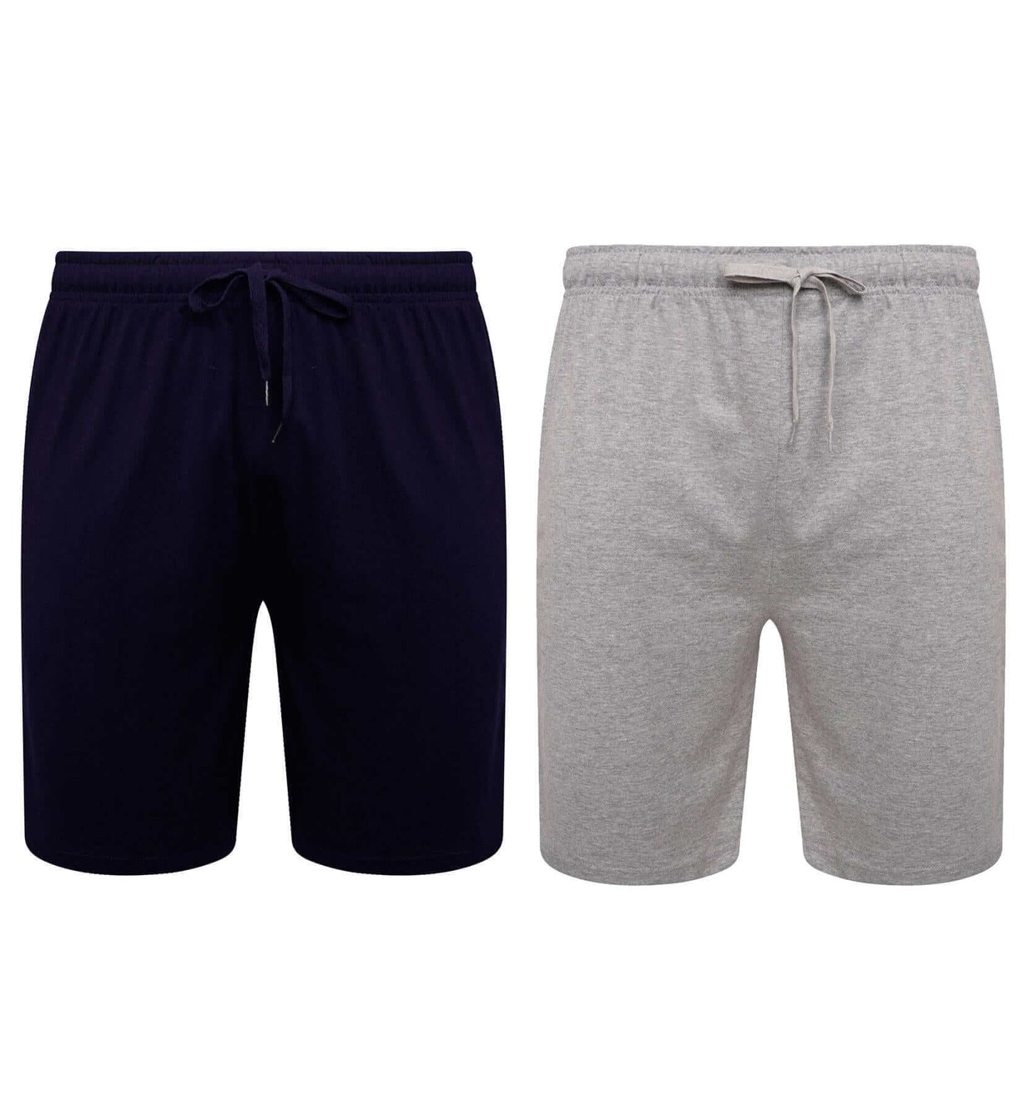 Sock Stack Men's Cotton Lounge Shorts Stretchable 2 Pack Black Navy Grey Durable and Cozy Loungewear Sizes M To 5XL Relaxed Fit