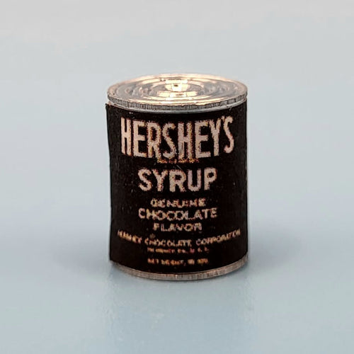 Hershey's Chocolate Syrup in a Can - 1/12 Scale Dollhouse Miniature