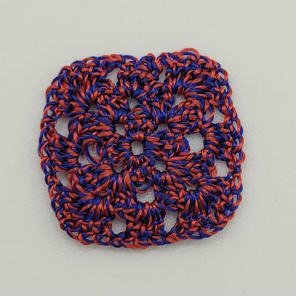 Crocheted Granny Squares - Various - 1/2" x 1/2"  - 1/12 Scale Dollhouse Miniature