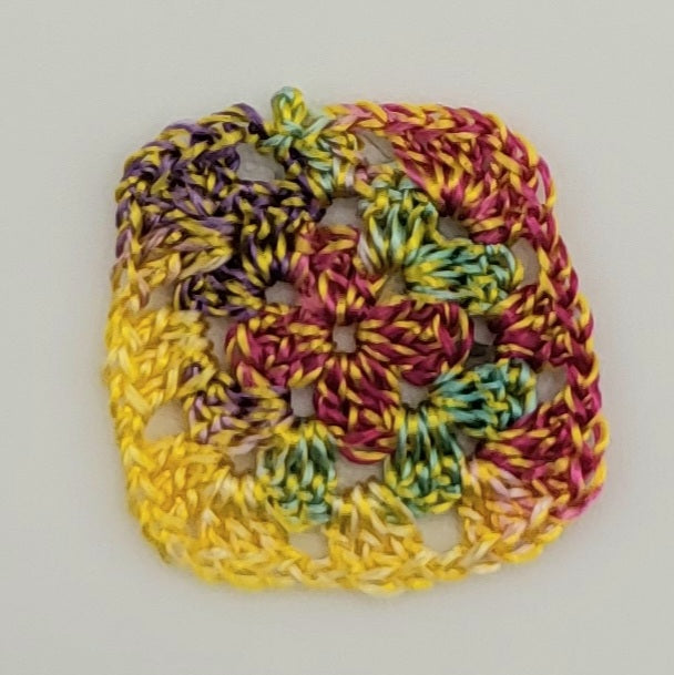 Crocheted Granny Squares - Various - 1/2" x 1/2"  - 1/12 Scale Dollhouse Miniature