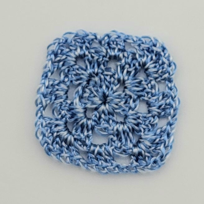 Crocheted Granny Squares - Various - 1/2" x 1/2"  - 1/12 Scale Dollhouse Miniature