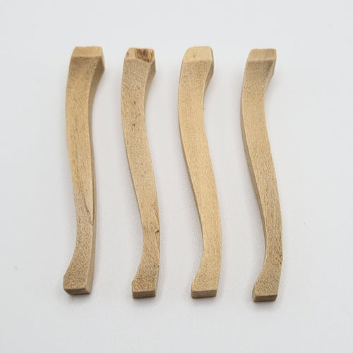 Miniature 1/12 Scale Cabriole Legs - Unfinished Wood - 1 7/8" Long