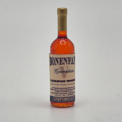 Bottle of Bonenfant Canadian Whiskey - 1/12 Scale Dollhouse Miniature