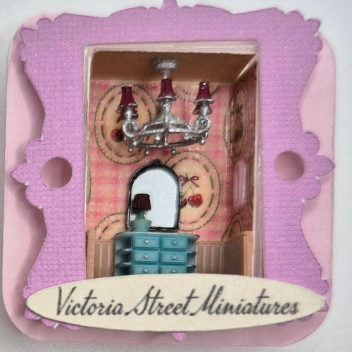 Painted Cabinet/Chandelier/Mirror - 3D Printed Kit - Ivette Orellana - 1/144 Scale Dollhouse Miniature (Copy)