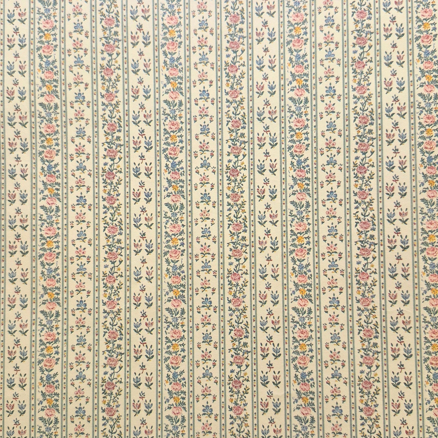 Floral Stripes "Shrewsbury" - Wallpaper
