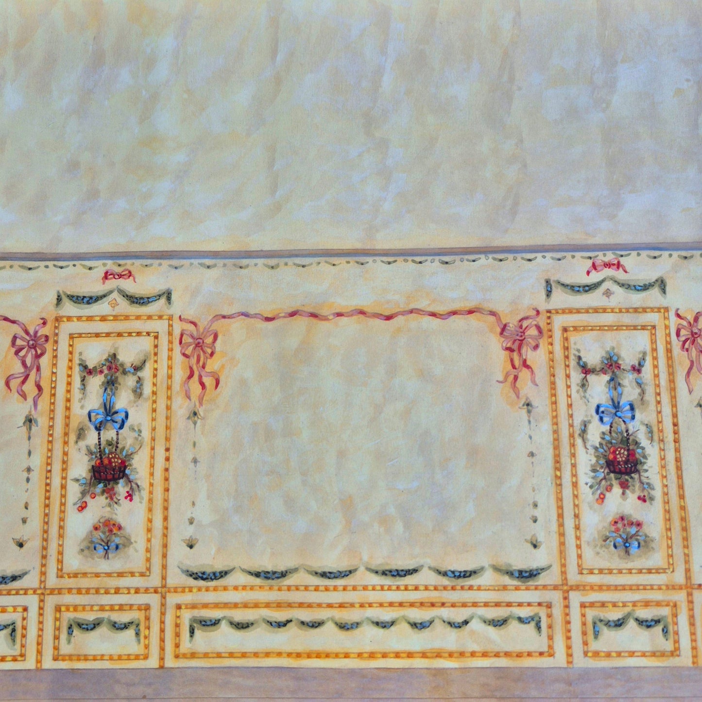 Fruits and Flowers - Wainscot Panels - Wallpaper