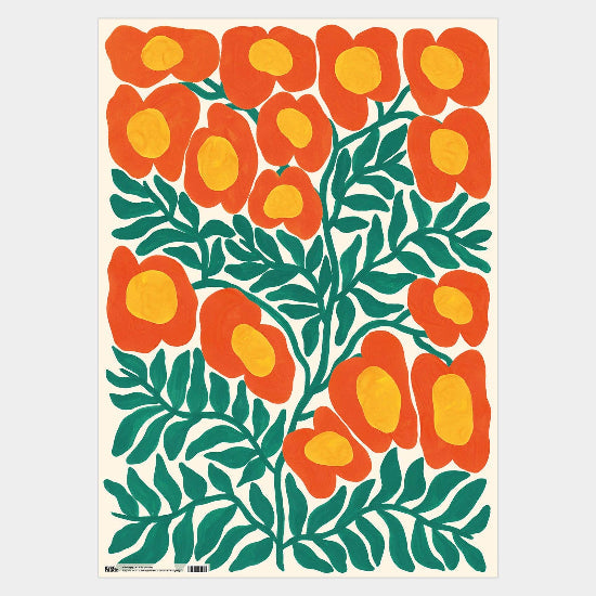 Fluttering Gift Wrap Individual Sheet