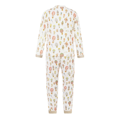 Atelier Choux Loungewear Set - Hot Air Balloons Gold
