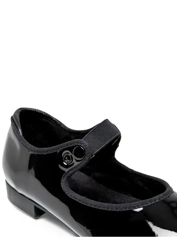 356C - Black - Childâs Shuffle Tap Shoe - Select Size