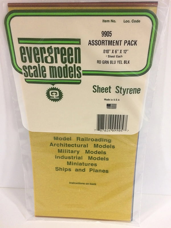 Evergreen Transparent Colours Assortment - .010x6x12" - Polystyrene - #9905