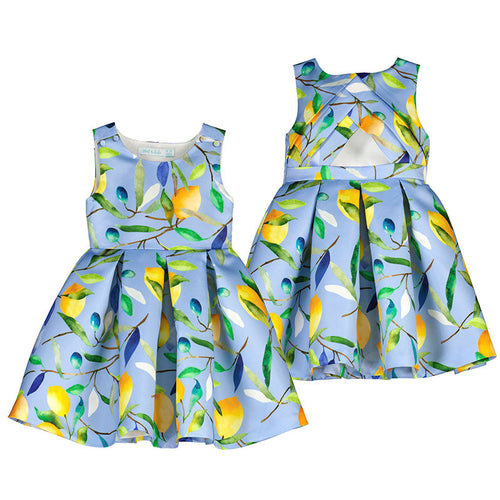 Girl's Blue Satin Dress - Select Size