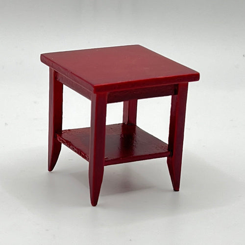 Square End Table - Mahogany - 1/12 Scale Dollhouse Miniature