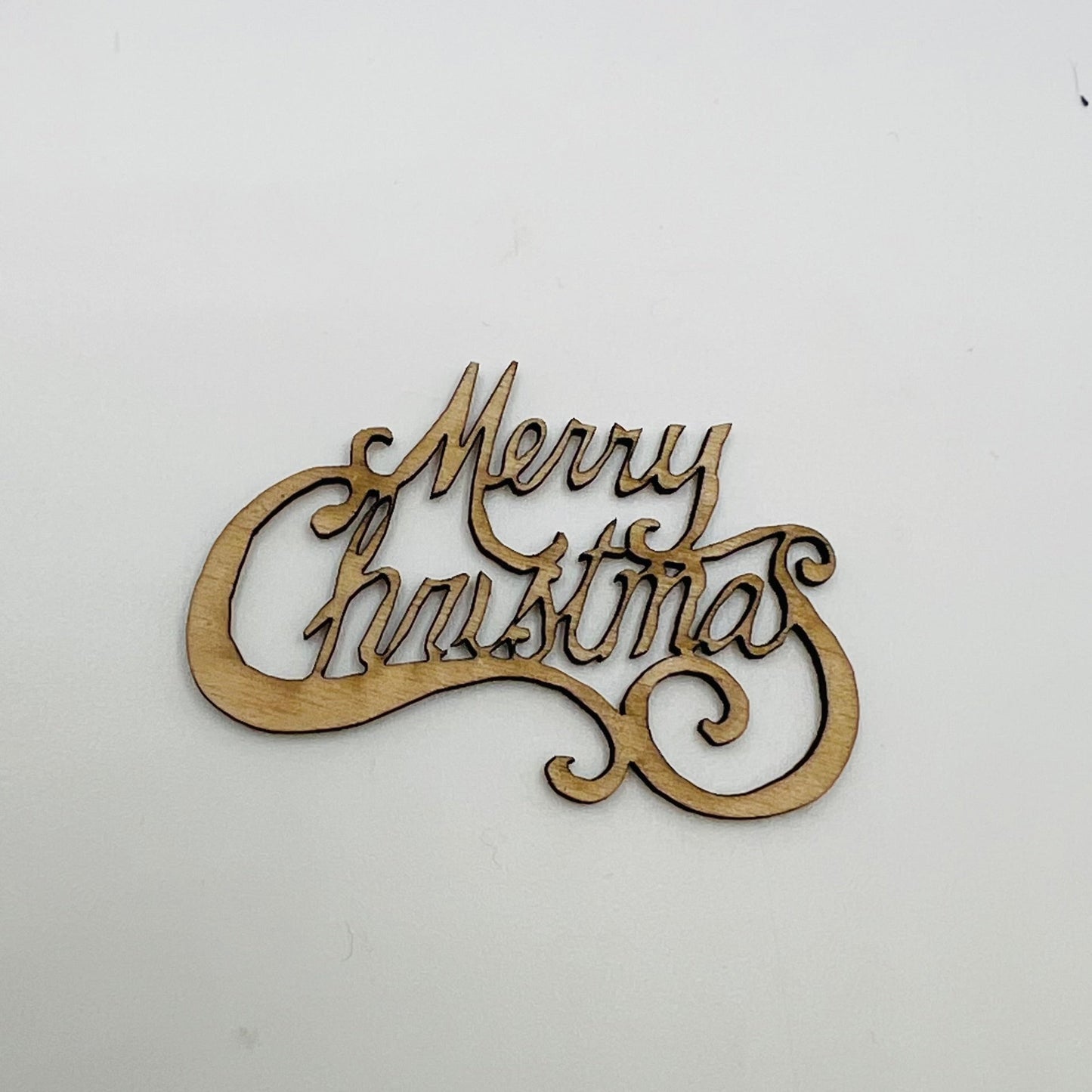 Merry Christmas Sign - Lasercut - 1/12 Scale Dollhouse Miniature