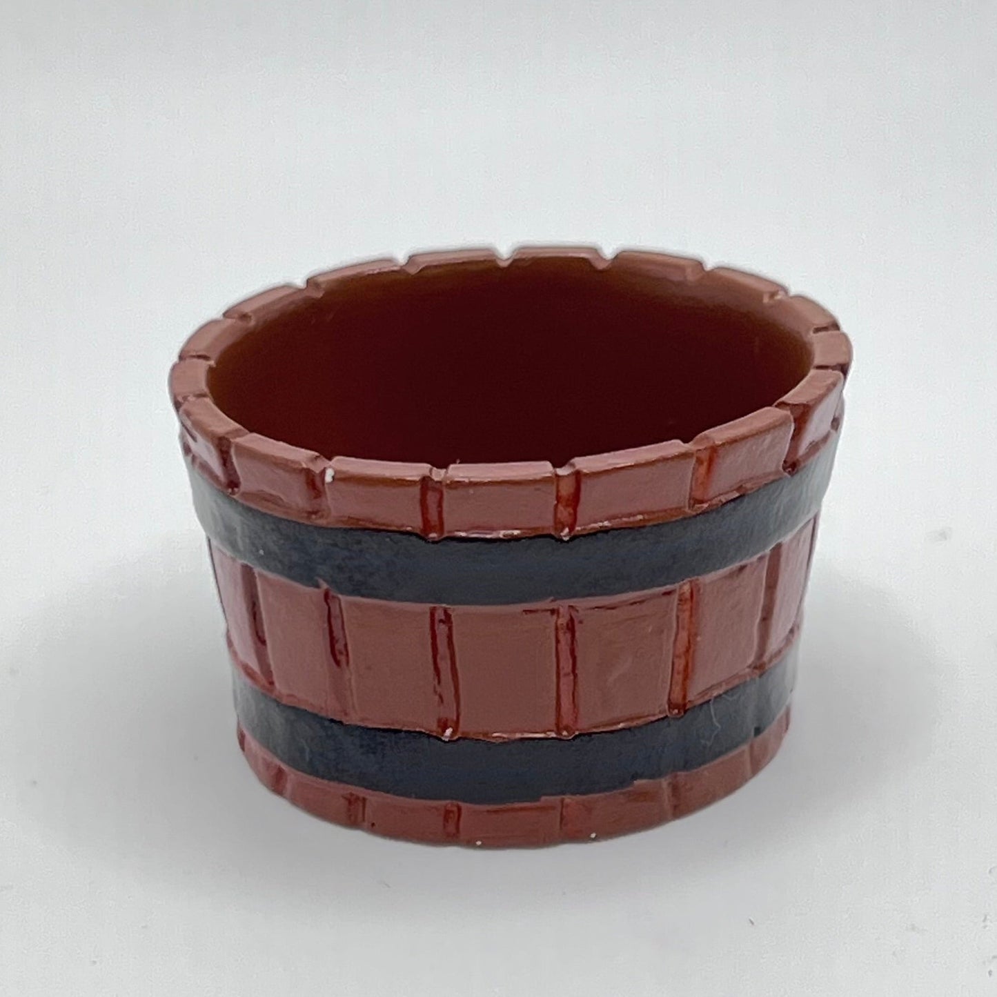 Planter Tub - Brown - 1/12 Scale Dollhouse Miniature