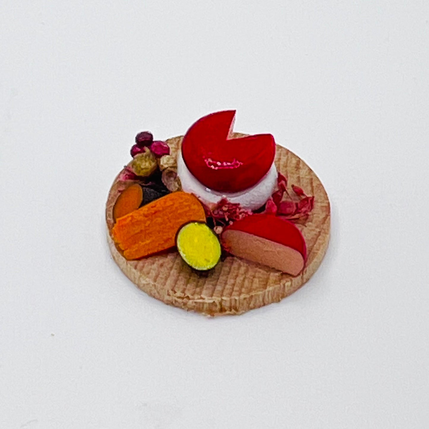 Cheese Board - Cheese and Grapes - 1/12 Scale Miniature
