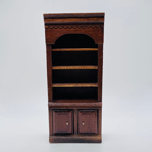 Bookcase/Shelf - Walnut - 1/12 Scale Dollhouse Miniature