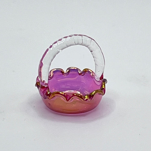 Iridescent Pink Candy Bowl - 1/12 Scale Dollhouse Miniature