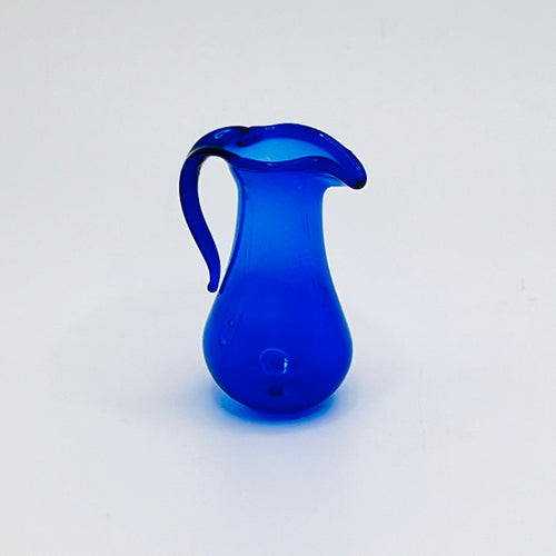 Cobalt Blue Carafe - Glass - 1/12 Scale Dollhouse Miniature