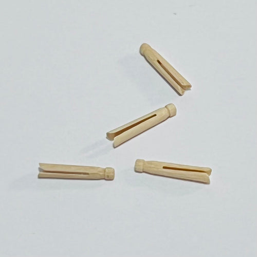 4 Clothes Pegs - Artisan David  Edwards - 1/12 Scale Dollhouse Miniature
