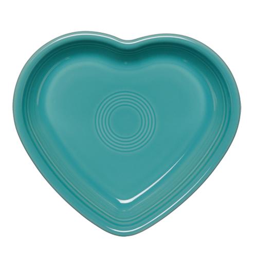Fiestaware - Medium Heart Bowl, Turquoise