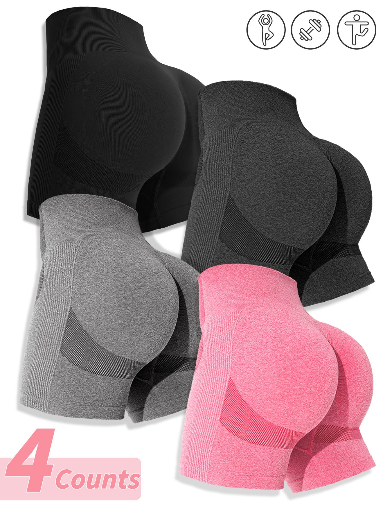 Seamless Quick-Drying Butt-Lifting Shorts for Women