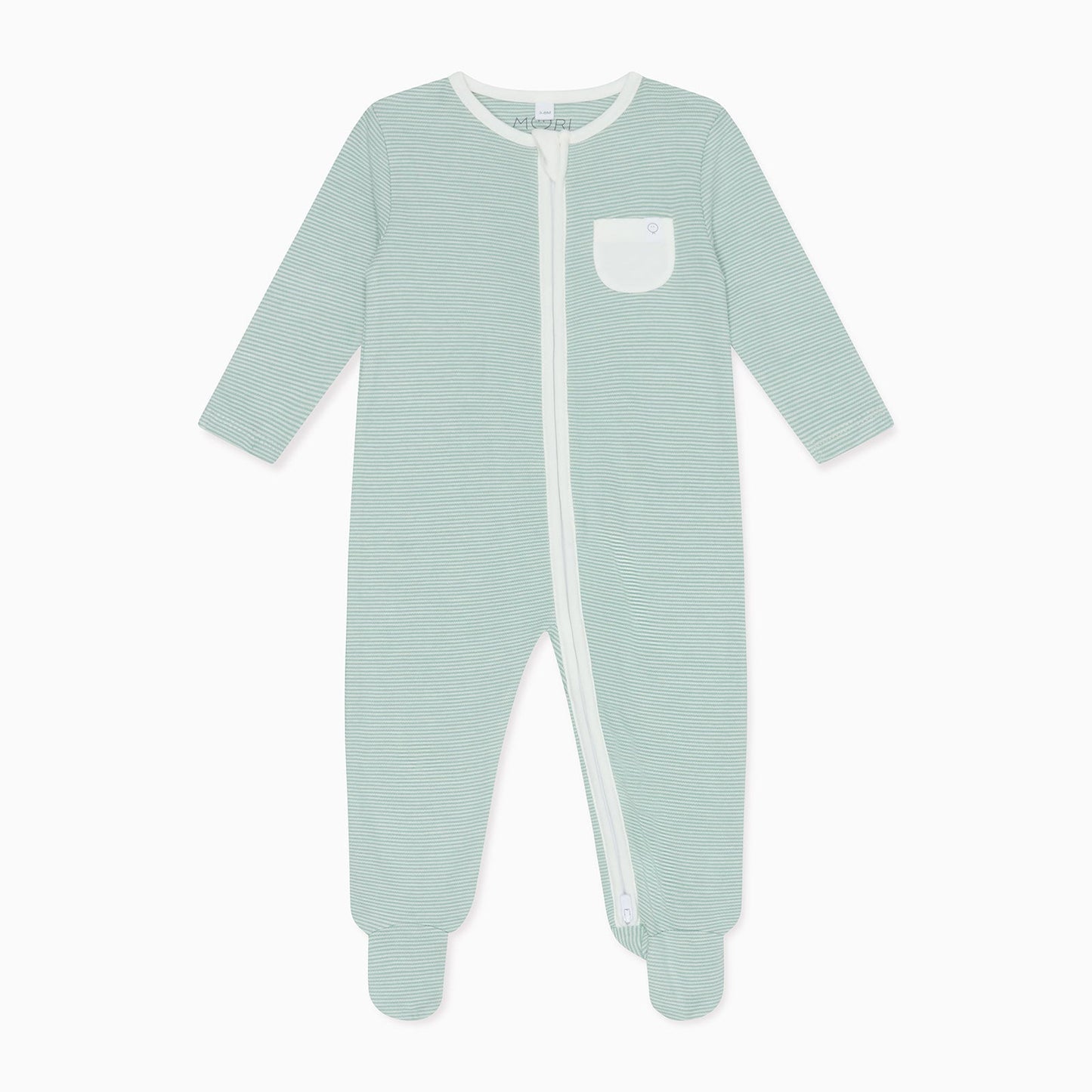 Clever Zip Sleepsuit 3 Pack - Green & Blue Stripe