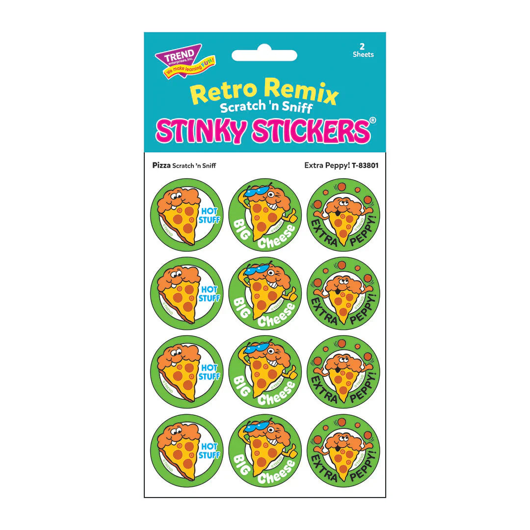 Extra Peppy! - Pizza-Scented Retro Remix Stinky StickersÂ®