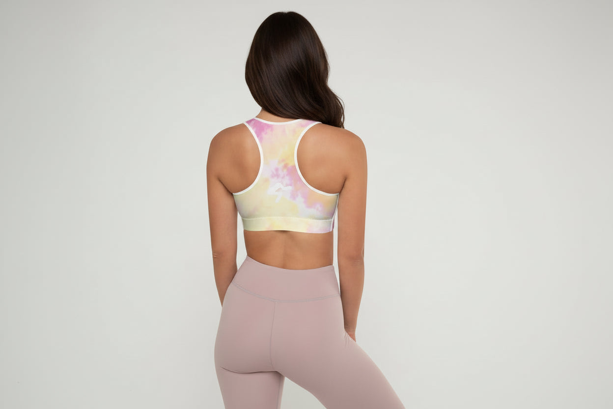 The Gymbum UK QuickDry Tie Dye Padded Sports Bra