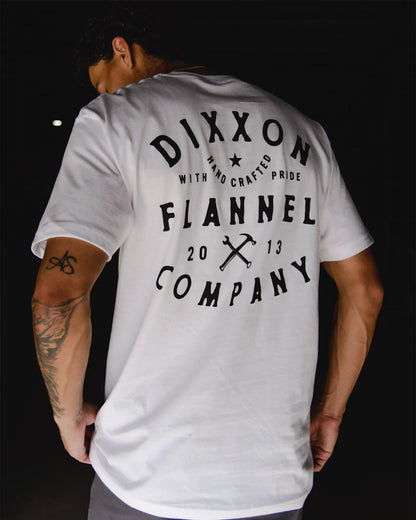 Black Hand Crafted T-Shirt - White
