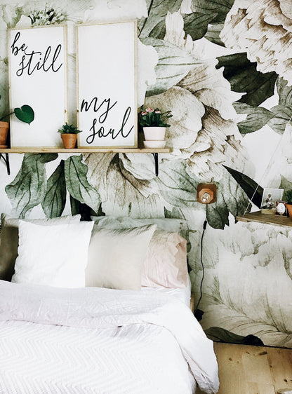 Blush Floral Wallpaper