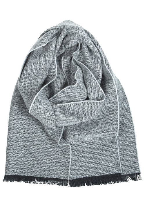 Hanki Merino Wool Scarf, Grey - Lapuan Kankurit