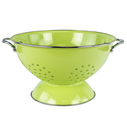 Lime Enamel Colander