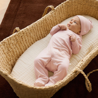 Merino Kids Merino Wrap Onepiece - Cloud Pink