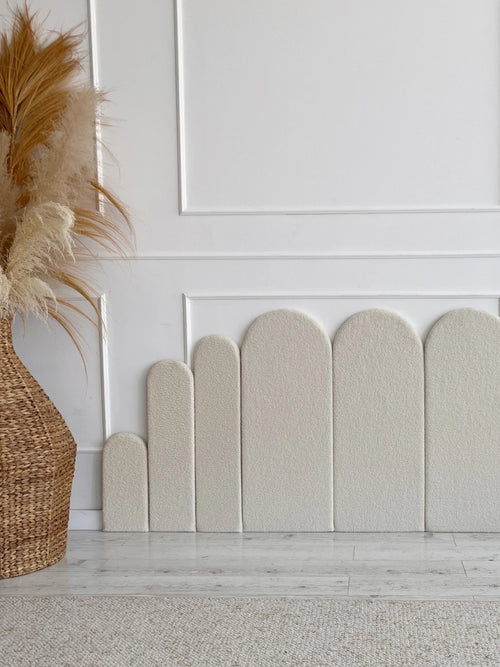 Monio - Upholstered Wall Panel Fence - Cream Boucle