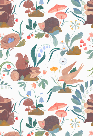 Mushroom Forest Mural