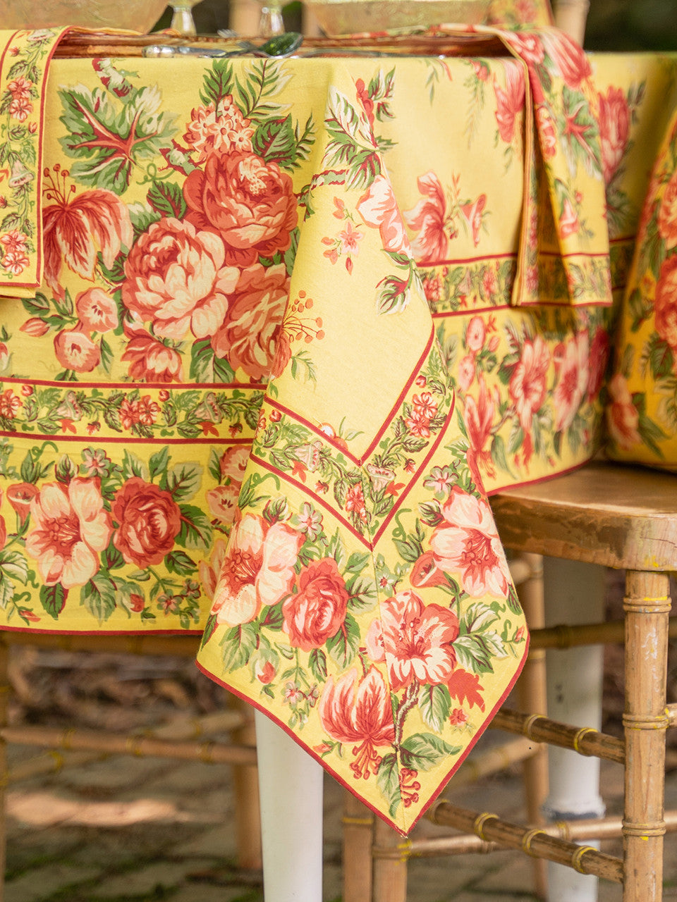 April Cornell – Rosemary Tablecloth, Yellow