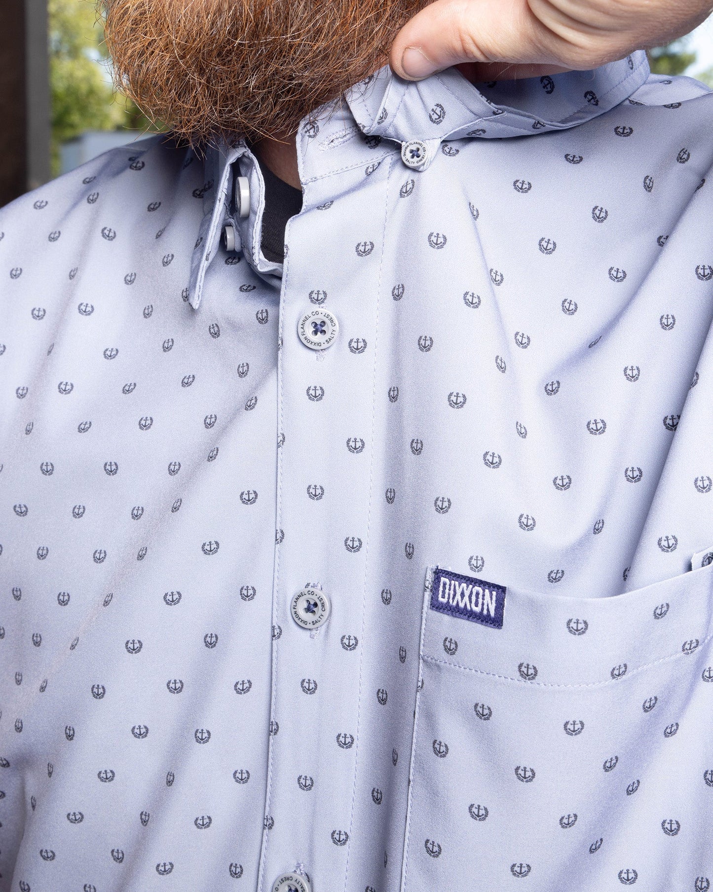 Salty Crest Party Shirt - Gray & Black