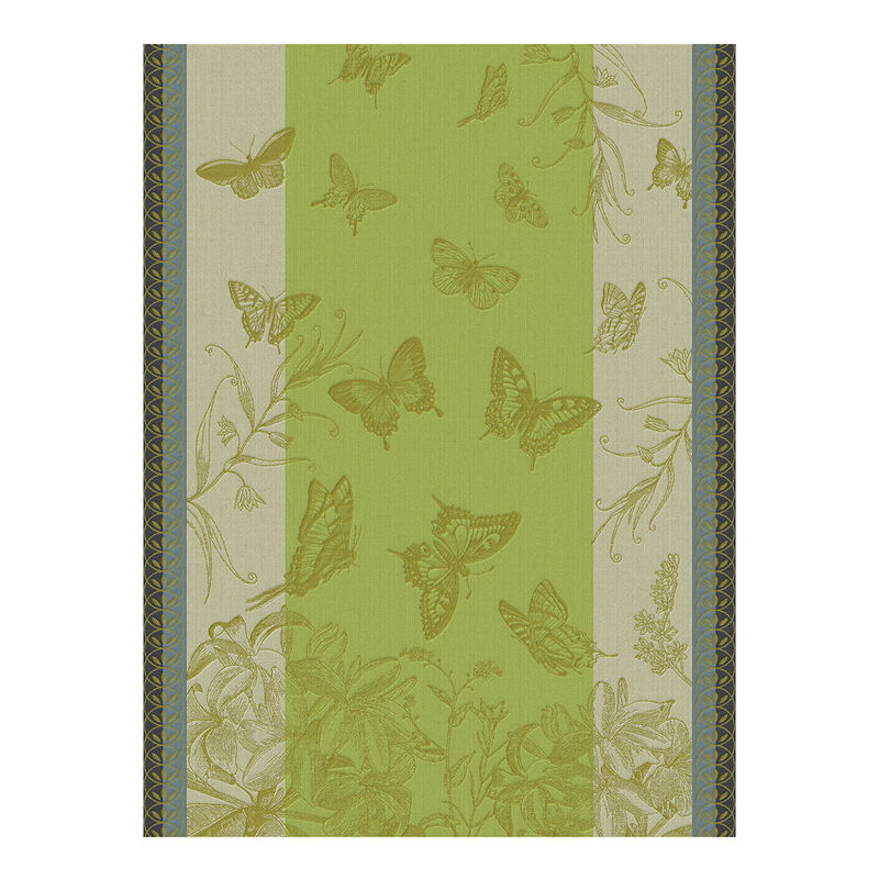 Le Jacquard Francais Tea Towel - Jardin des Papillons Green (Succulente)